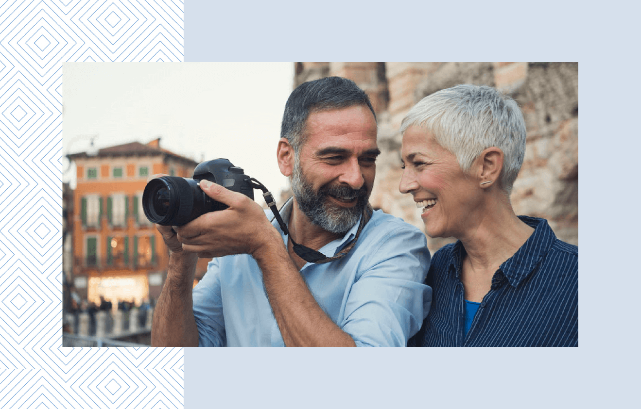 Senior couple on vacation