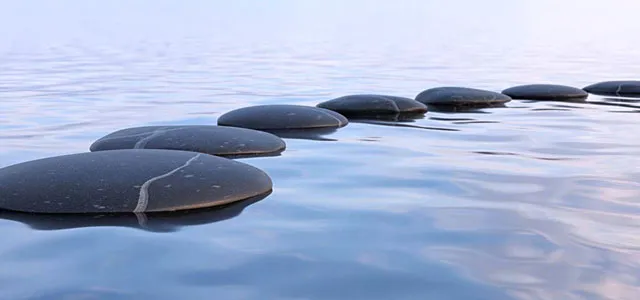 stepping stone in water